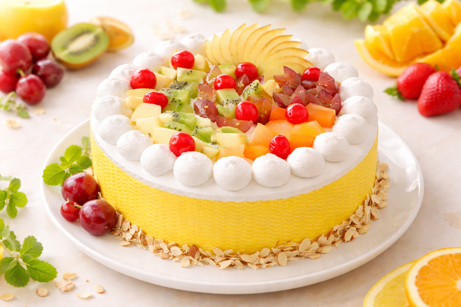 Fresh Fruit Pineapple Cake