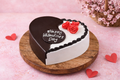 Heart Shape Choco Vanilla Cake