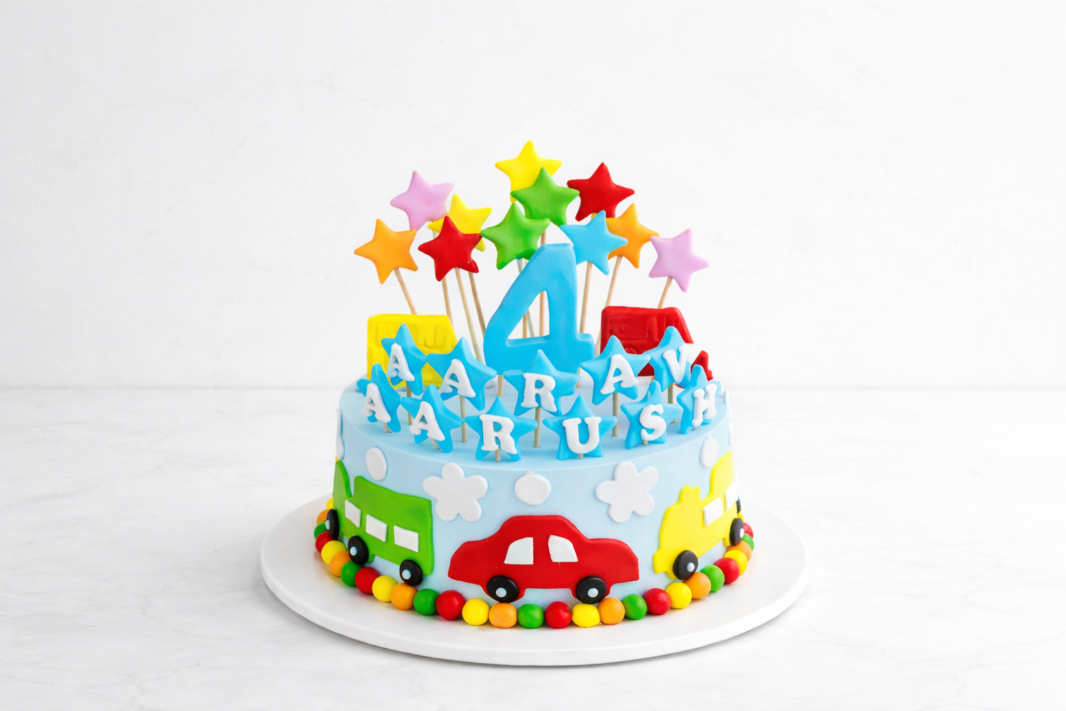 Car Theme Birthday Cake