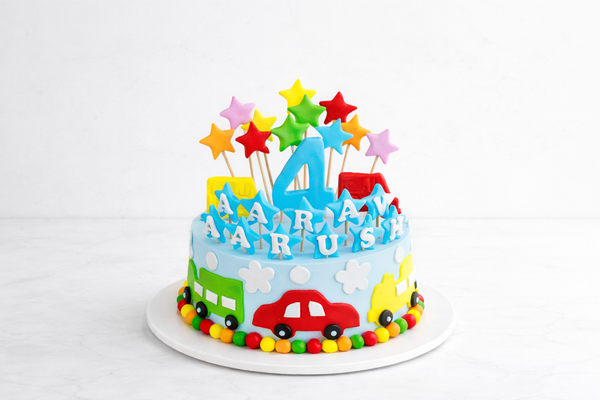 Car Theme Birthday Cake