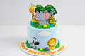 Jungle Safari Animal Theme Birthday Cake for Kids